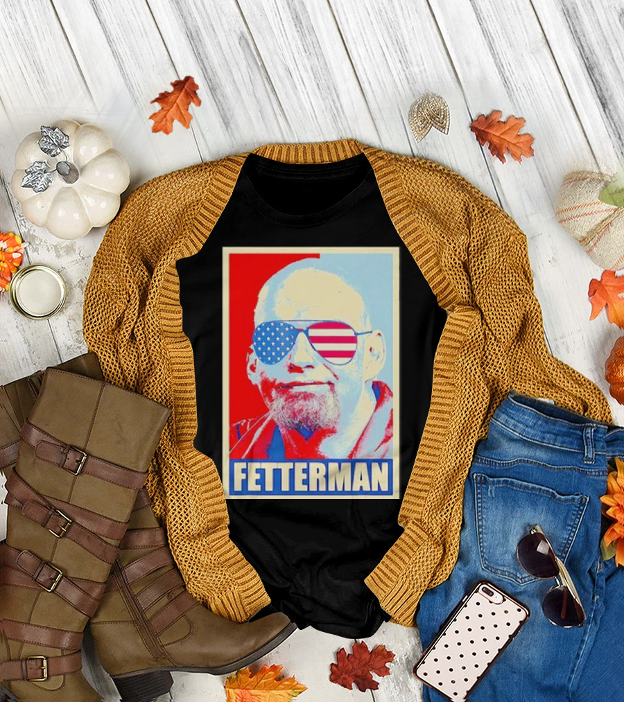 Fetterman Hope Vote Election Democrat 2024 President America Glasses T-Shirt