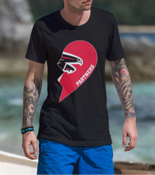 Atlanta Falcons Half Heart Partners T-Shirt