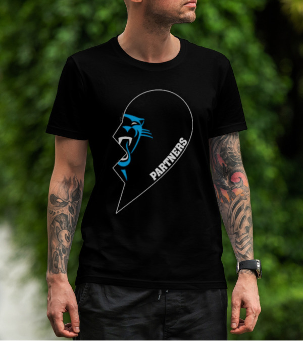 Carolina Panthers Partners Half Heart Emblem T-Shirt