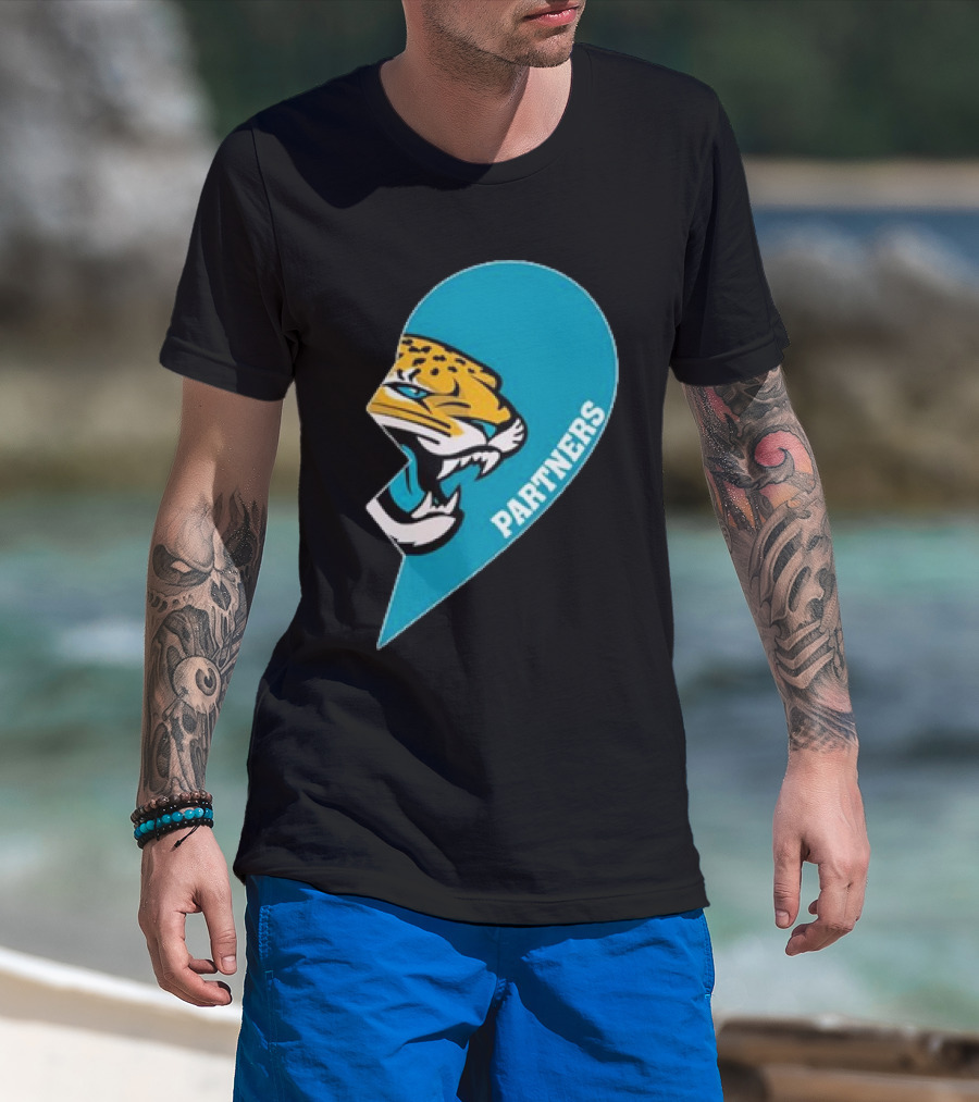 Jacksonville Jaguars Partners Half Heart T-Shirt