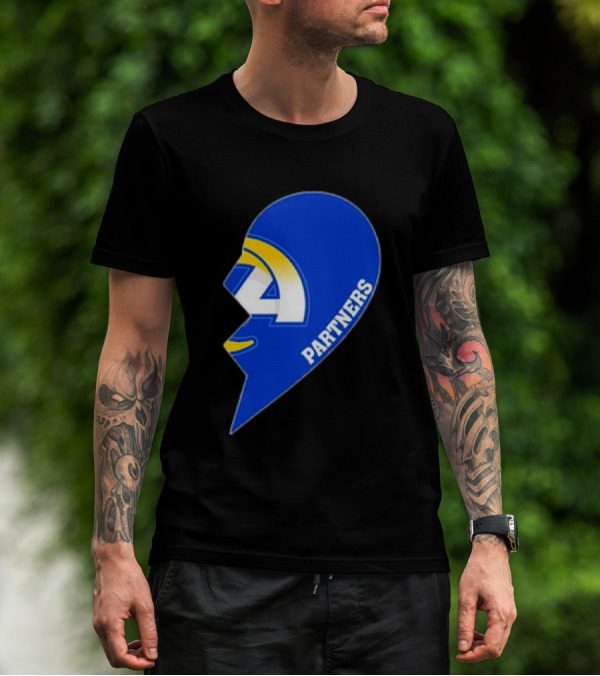La Rams Partners Heart Logo Half T-Shirt