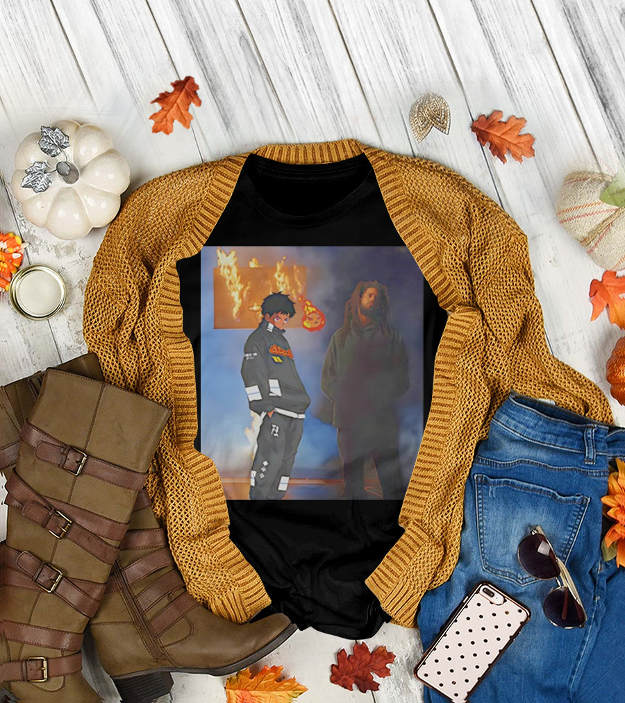 Shinra Kusakabe Fire Force X J Cole The Off Season Vintage Collaboration T-Shirt