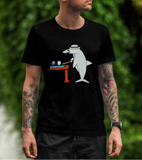 Pool Shark Meme Playing Billiards With Cue And Eight Ball T-Shirt