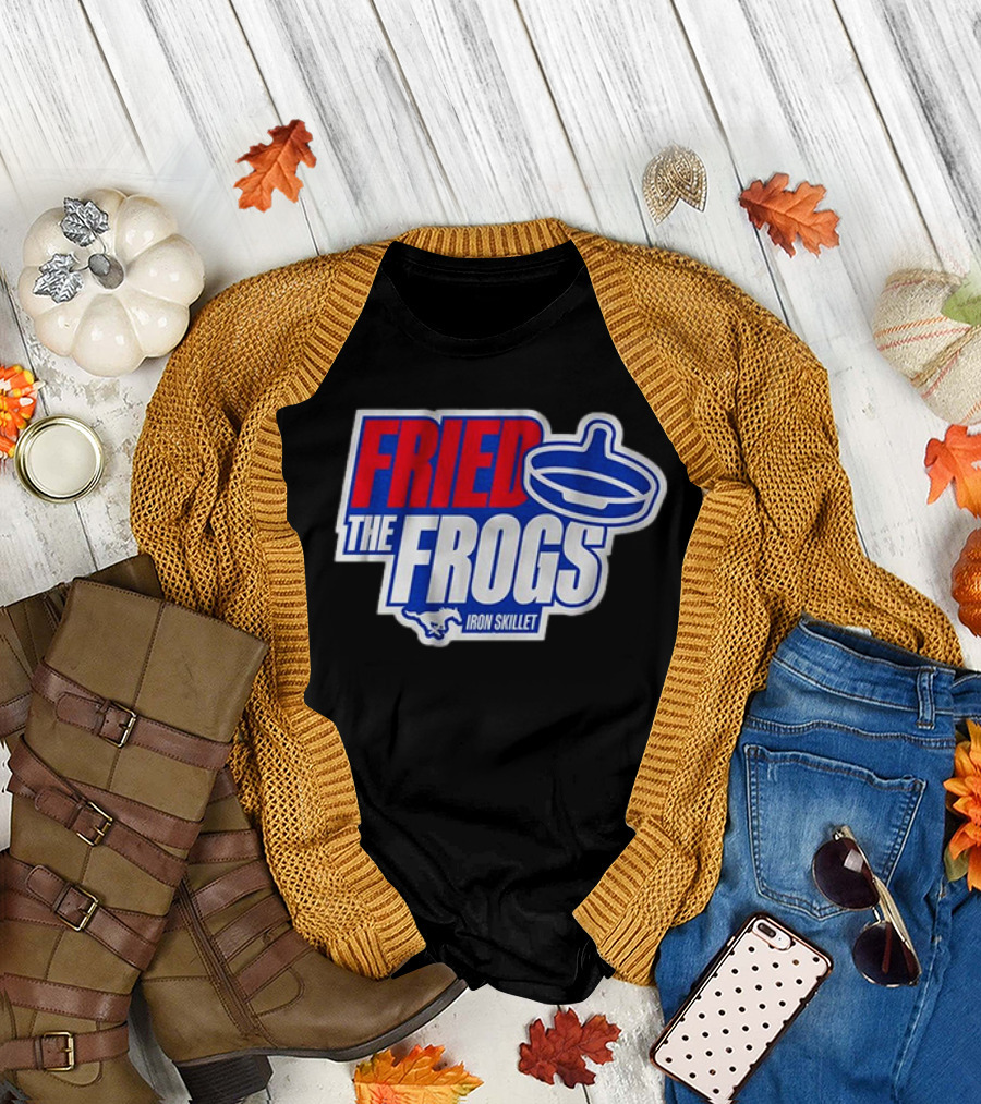 SMU Mustangs Fried the Frogs Iron Skillet T-Shirt