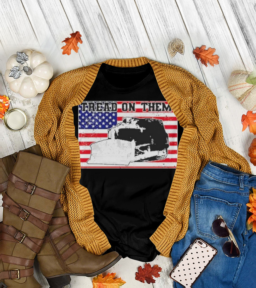Tread on Them American Flag Killdozer T-Shirt