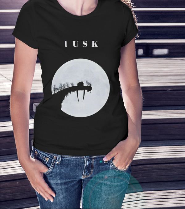 Tusk Moonlit Landscape With House And Trees T-Shirt