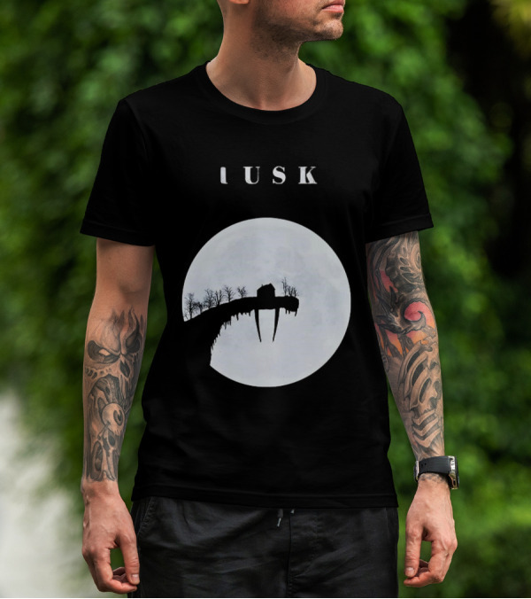 Tusk Moonlit Landscape With House And Trees T-Shirt