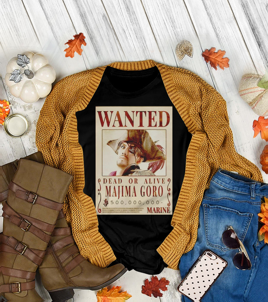 Wanted Dead Or Alive Majima Goro Marine 500,000,000 Bounty T-Shirt