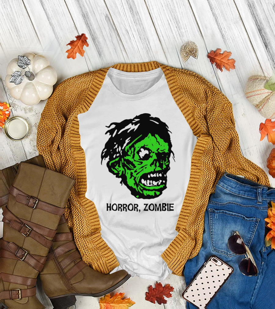 Kirk Hammett Horror Zombie Green Face T-Shirt