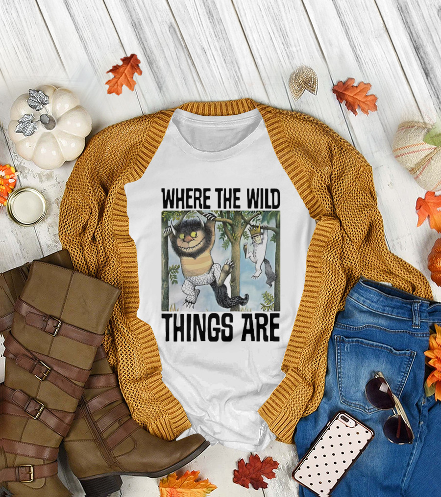 Where The Wild Things Are Moishe Sketch Hanging In Trees T-Shirt