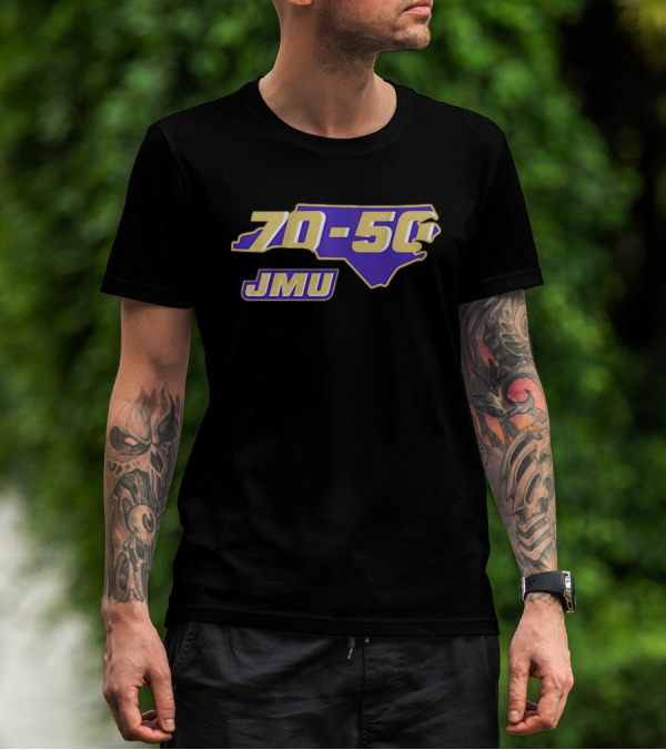 James Madison Dukes Football JMU 70-50 Vintage Map T-Shirt