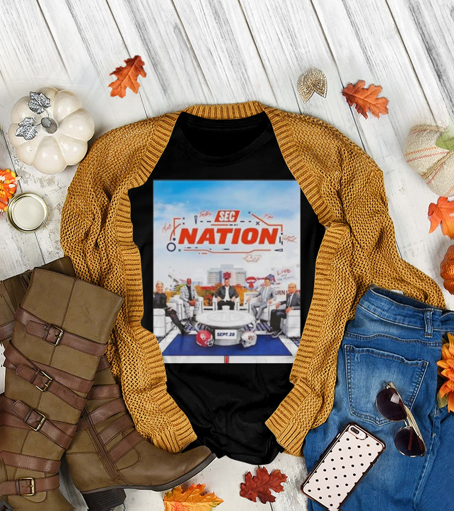 Sec Nation Sept. 28 Oklahoma Sooners Vs Auburn Tigers Football T-Shirt