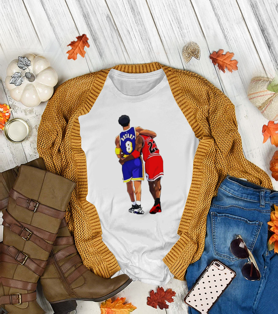 Bryant Los Angeles Lakers 8 and Jordan Chicago Bulls 23 Together Forever T-Shirt