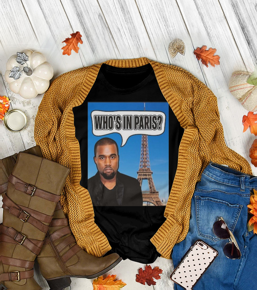 Kanel Joseph Kanye West Who's In Paris Eiffel Tower T-Shirt
