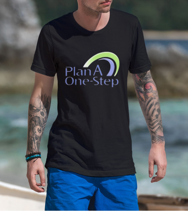 Plan A One Step Green Blue Curve T-Shirt