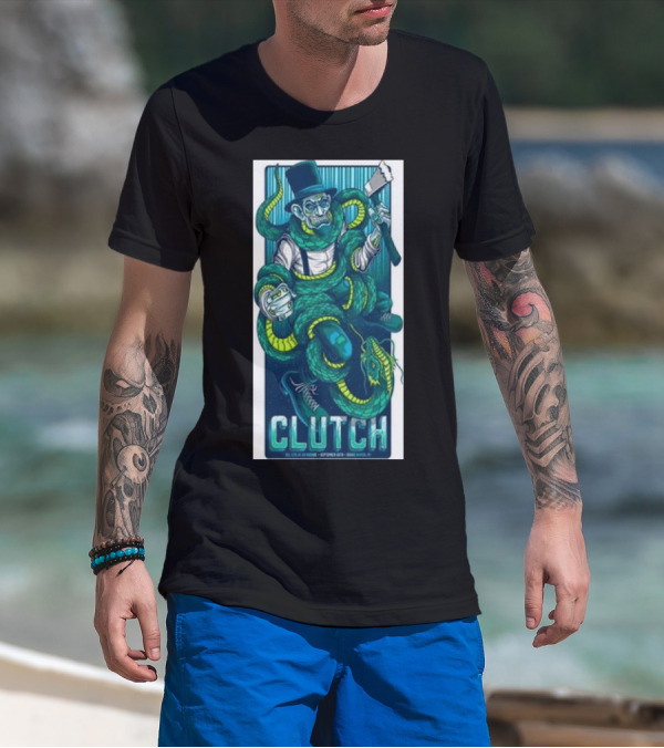 Clutch Tour Sept 26 2024 GLC Live 20 Monroe Grand Rapids MI Snake And Top Hat T-Shirt