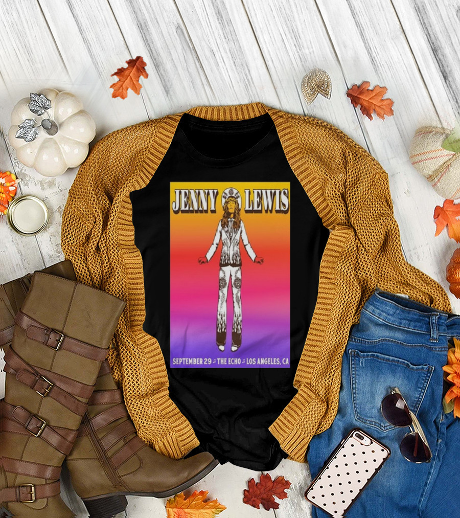 Jenny Lewis September 29 The Echo Los Angeles CA Retro Concert Tour T-Shirt