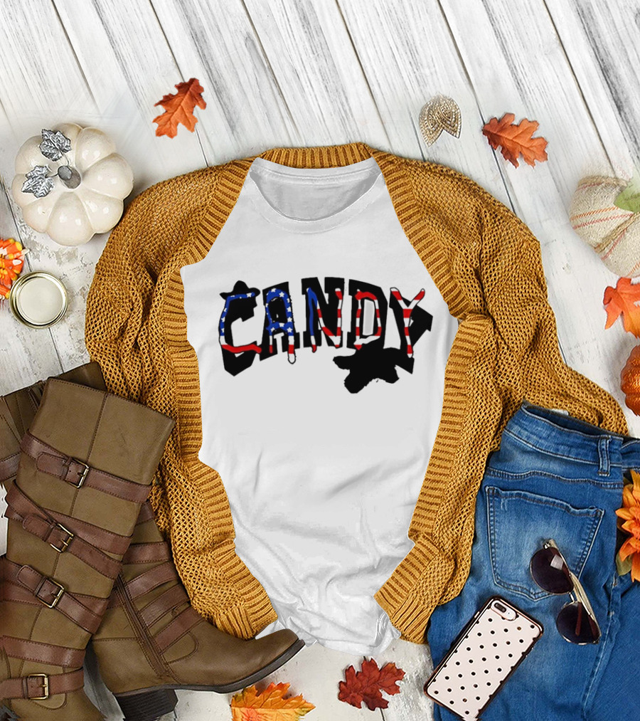 Candy Flipping USA American Flag T-Shirt