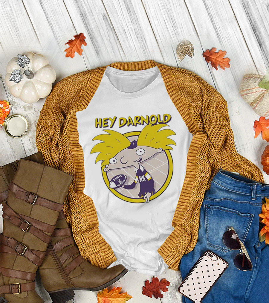 Hey Darnold Minnesota Football Cartoon Character MN Football T-Shirt