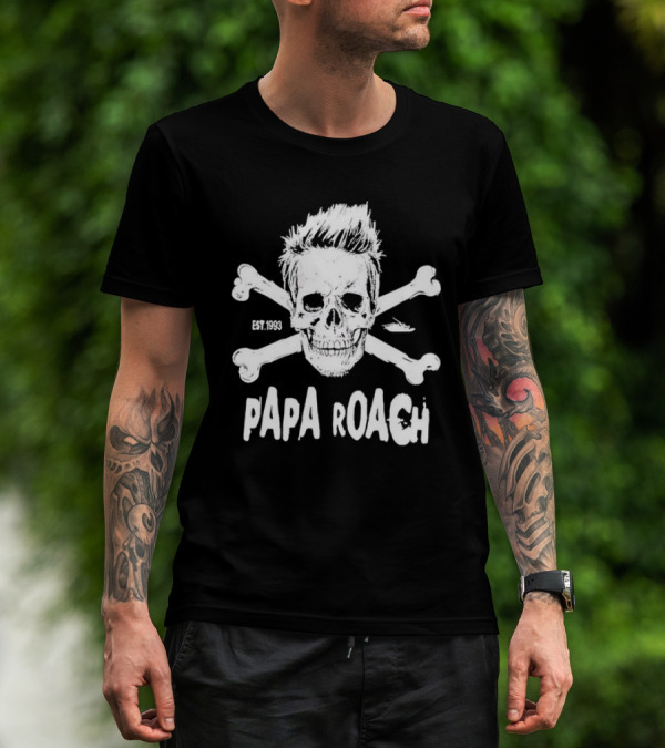 Papa Roach Est. 1993 Skull And Crossbones Rocktober T-Shirt
