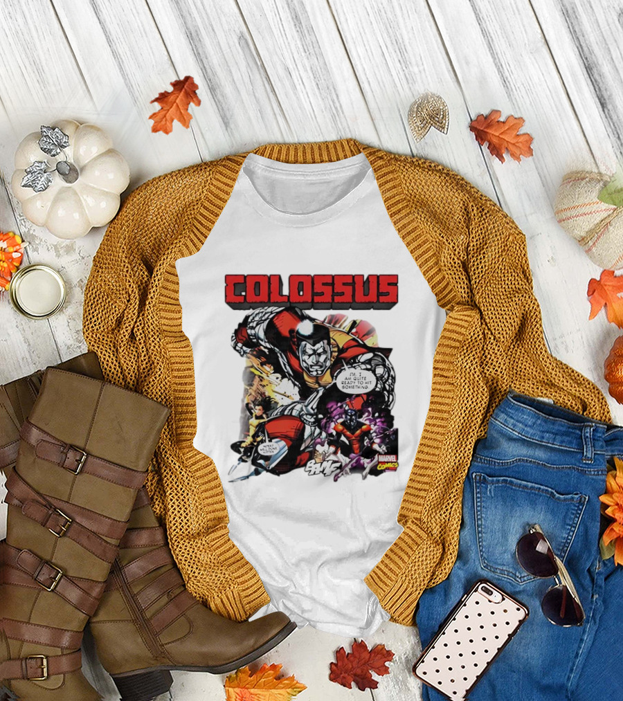 Colossus Quite Ready to Hit Something Marvel Comics Action Scene T-Shirt
