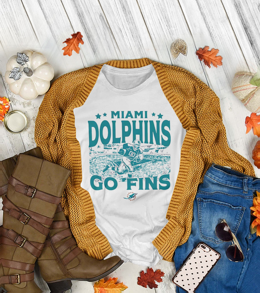 MIAMI DOLPHINS GO FINS Football Player Stadium T-Shirt