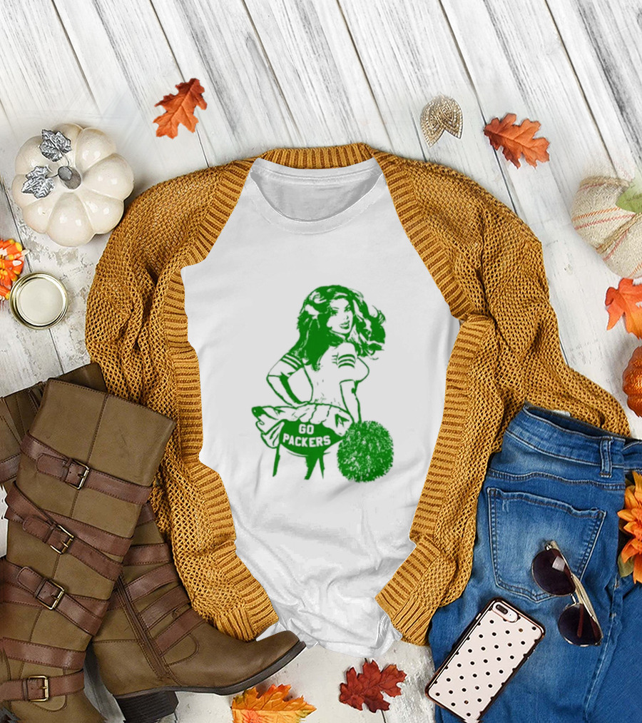 Green Bay Packers Cheerleader Go Packers Enthusiast T-Shirt