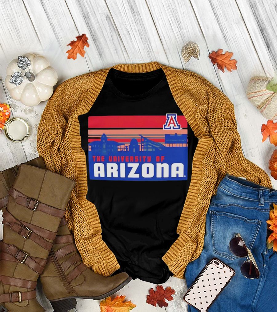 Arizona Wildcats University of Arizona Skyline Retro T-Shirt
