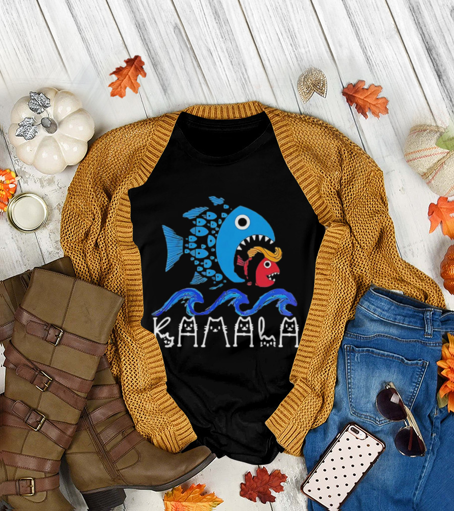 Kamala Harris Fish Eat Fish Trump T-Shirt