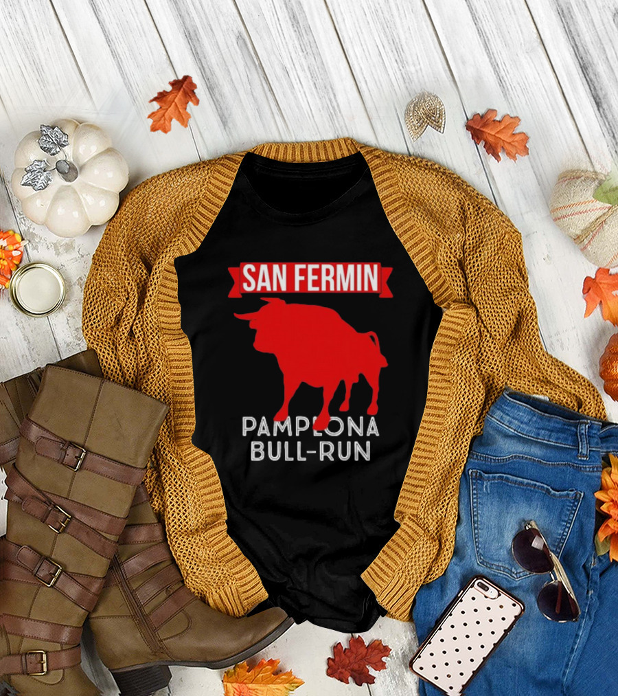 San Fermin Pamplona Bull Run Spain Festival Red Bull T-Shirt