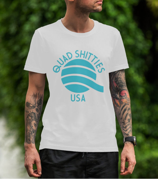 Quad Shitties USA Wavy T-Shirt
