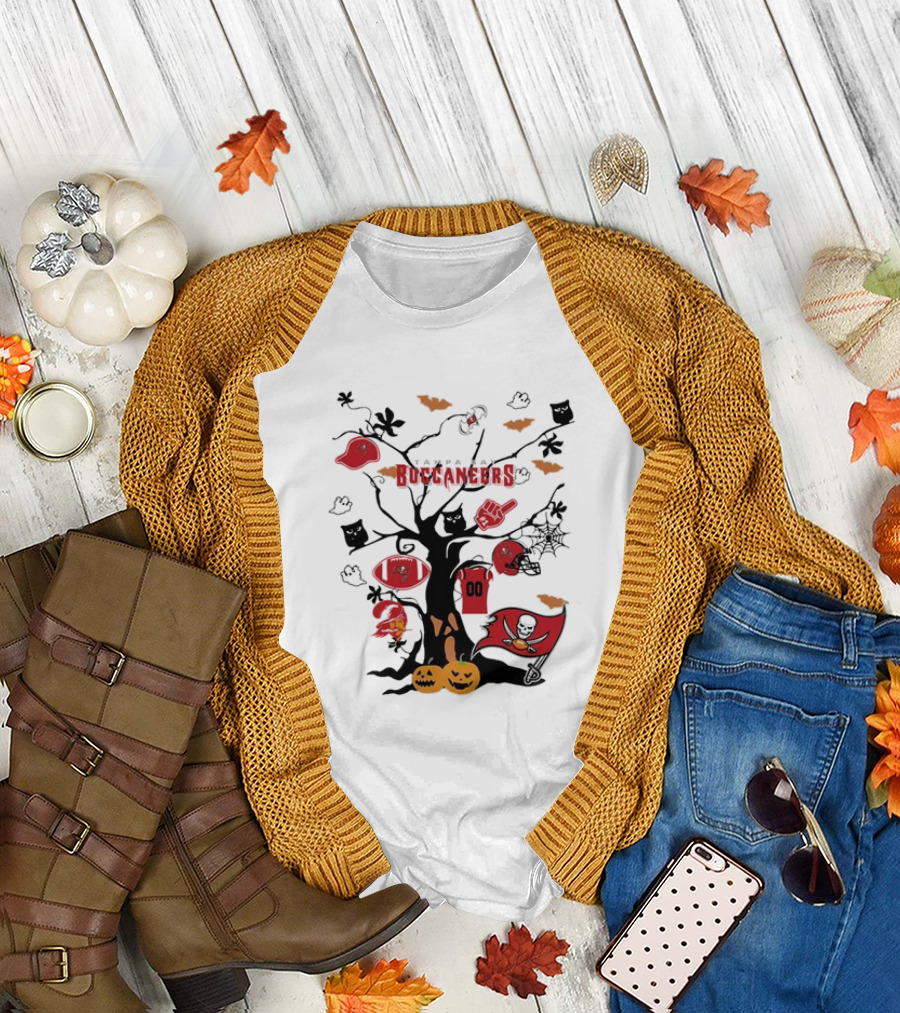 Tampa Bay Buccaneers Halloween Tree 2024 NFL Team T-Shirt