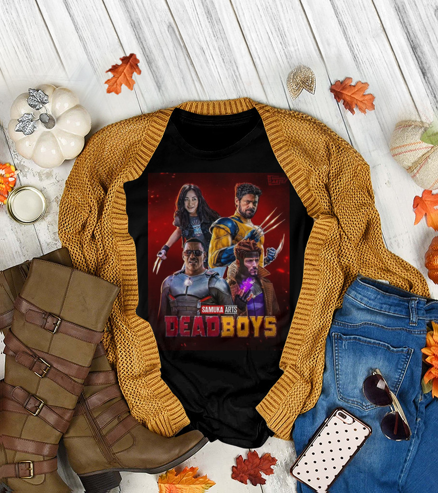 Samuka Arts DeadBoys Marvel Characters Wolverine Deadpool Blade Gambit X-23 T-Shirt