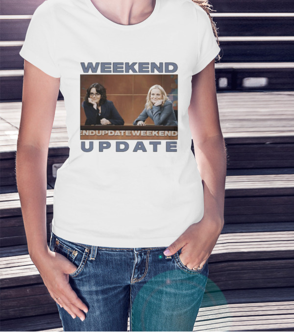 Weekend Update Tina Fey Amy Poehler Desk T-Shirt