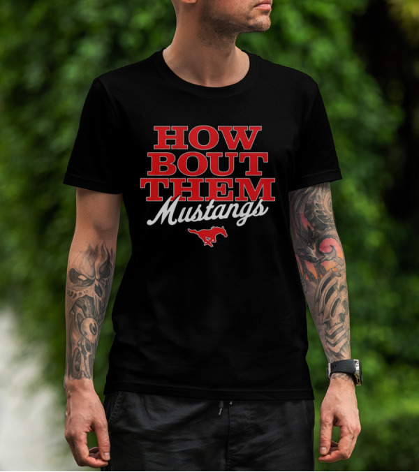 SMU Mustangs Football How Bout Them Mustangs Iconic T-Shirt