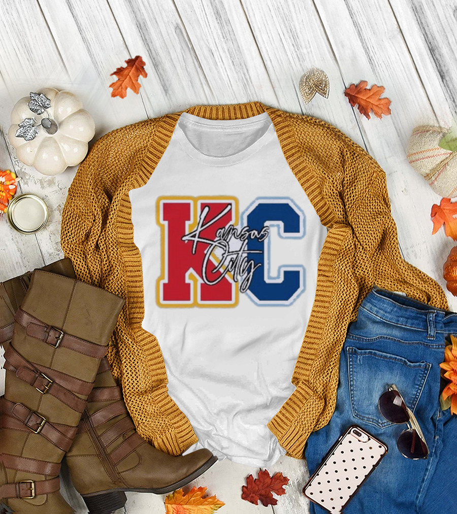 Kansas City Chiefs Royals Red Blue KC Kansas City T-Shirt