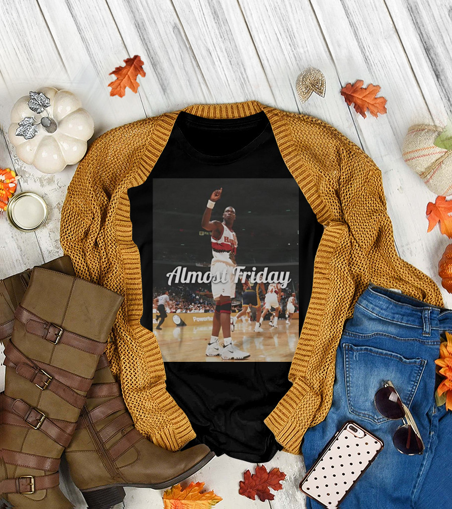 Dikembe Mutombo Houston Rockets Basketball Almost Friday T-Shirt