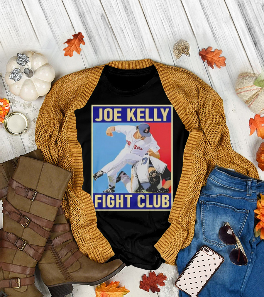 Joe Kelly Fight Club Red Sox Baseball Retro T-Shirt