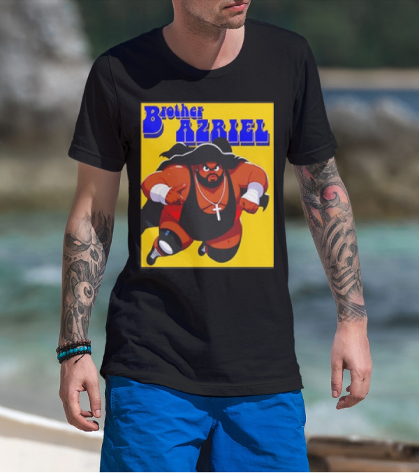 Brother Azriel Superhero Bold Text Comic T-Shirt