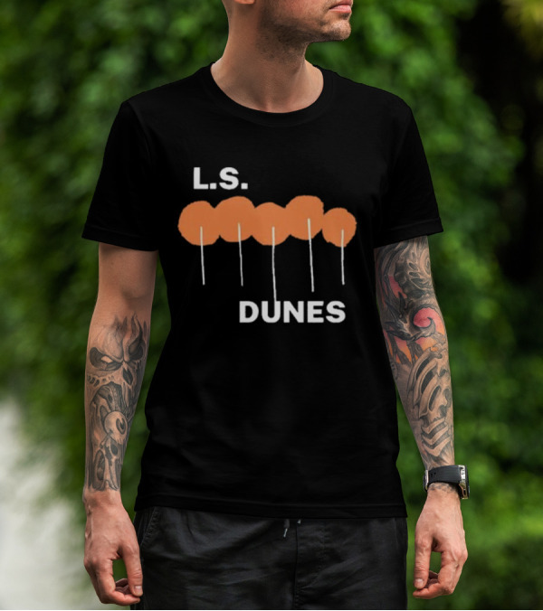 Ls Dunes Poppies Orange Circle T-Shirt