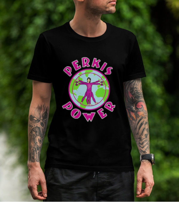 Travis Kelce Wearing Perkis Power Global Athlete T-Shirt