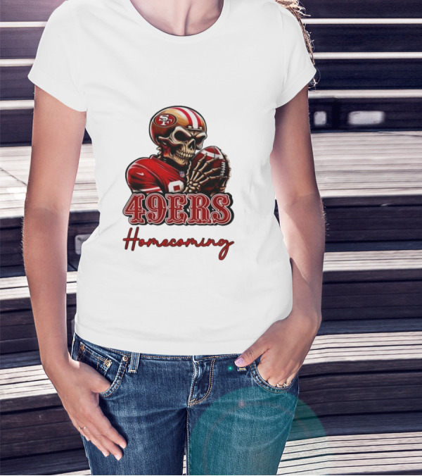 San Francisco 49ers Skull Homecoming Football T-Shirt