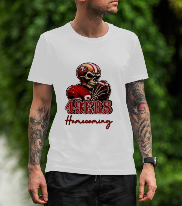 San Francisco 49ers Skull Homecoming Football T-Shirt