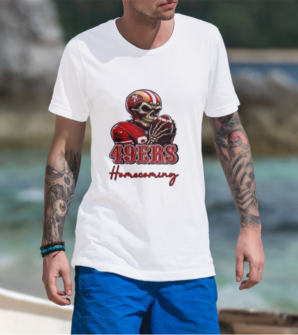 San Francisco 49ers Skull Homecoming Football T-Shirt