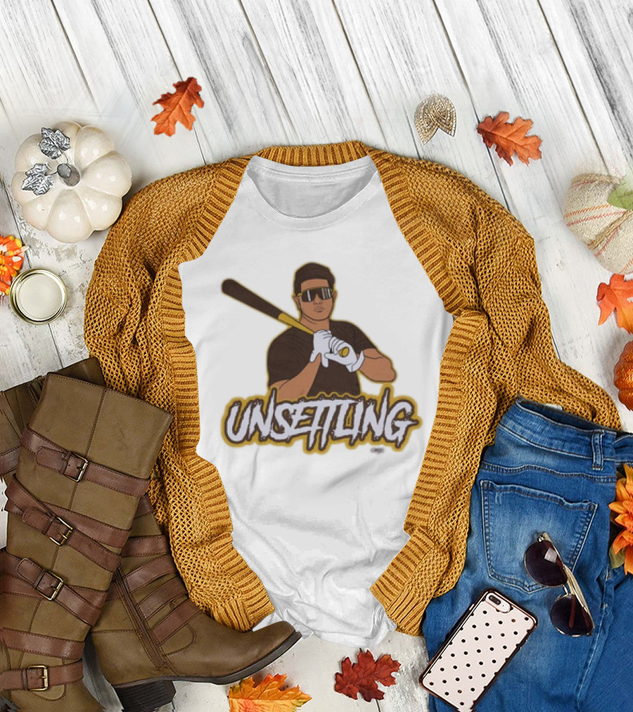Unsettling Baseball Player with Bat and Gloves T-Shirt