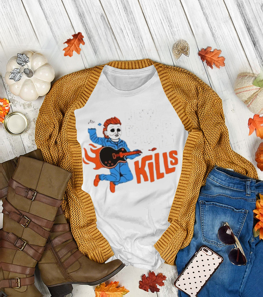 New Found Glory Kills Michael Myers Guitar Flame Character T-Shirt