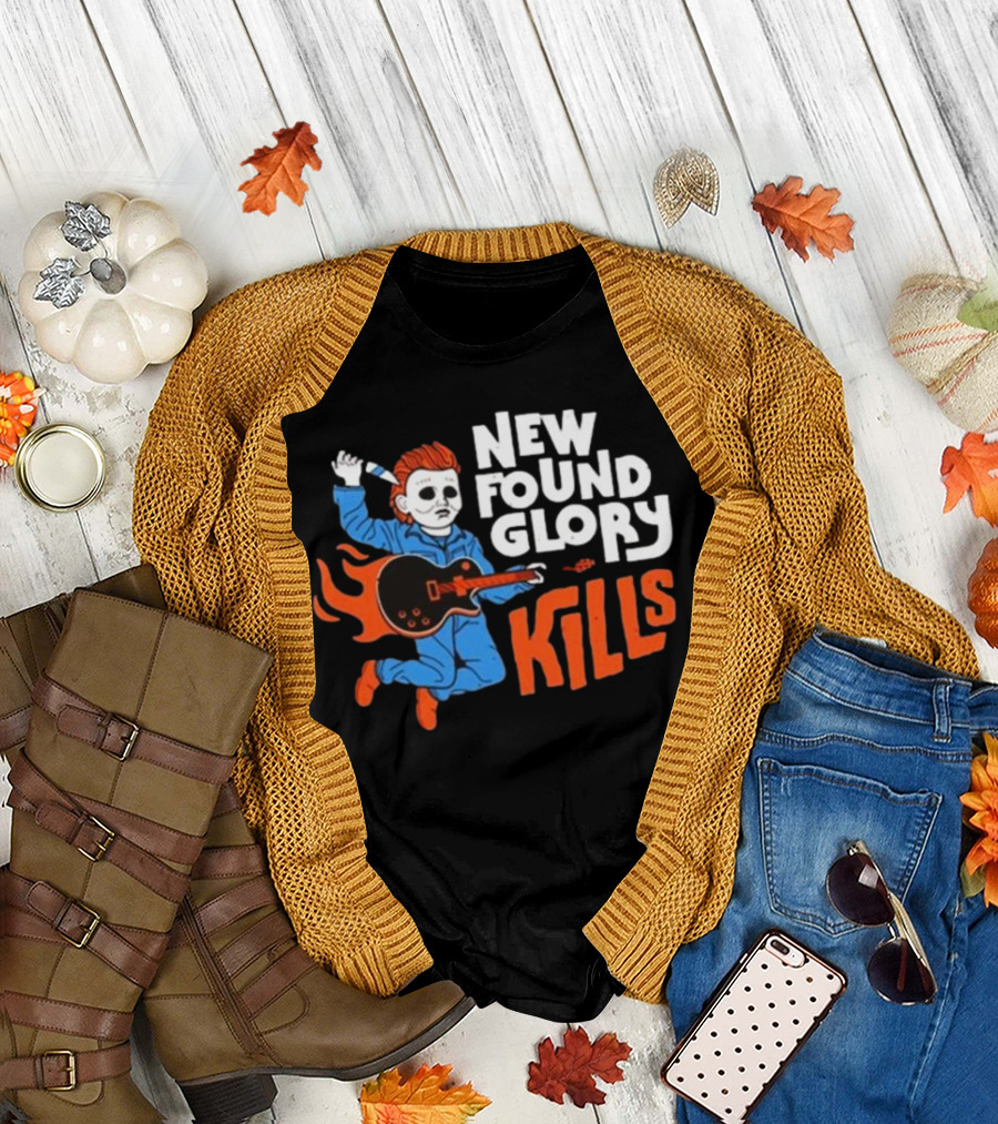 New Found Glory Kills 2024 Halloween Parody Michael Myers Playing Guitar T-Shirt