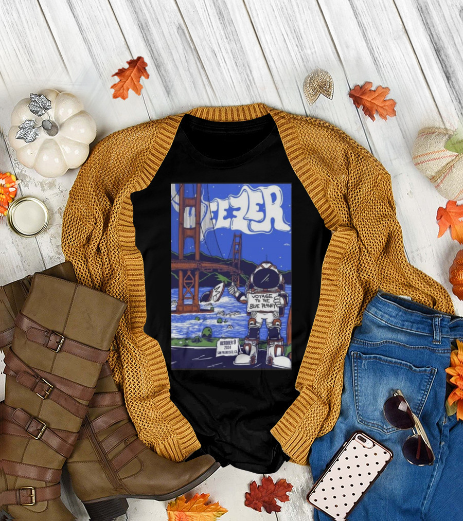 Weezer Voyage to the Blue Planet October 09 2024 San Francisco CA T-Shirt
