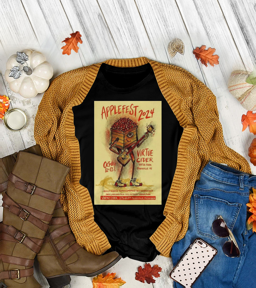 Applefest 2024 October 12-13 Virtue Cider Virtue Farm Fennville MI T-Shirt