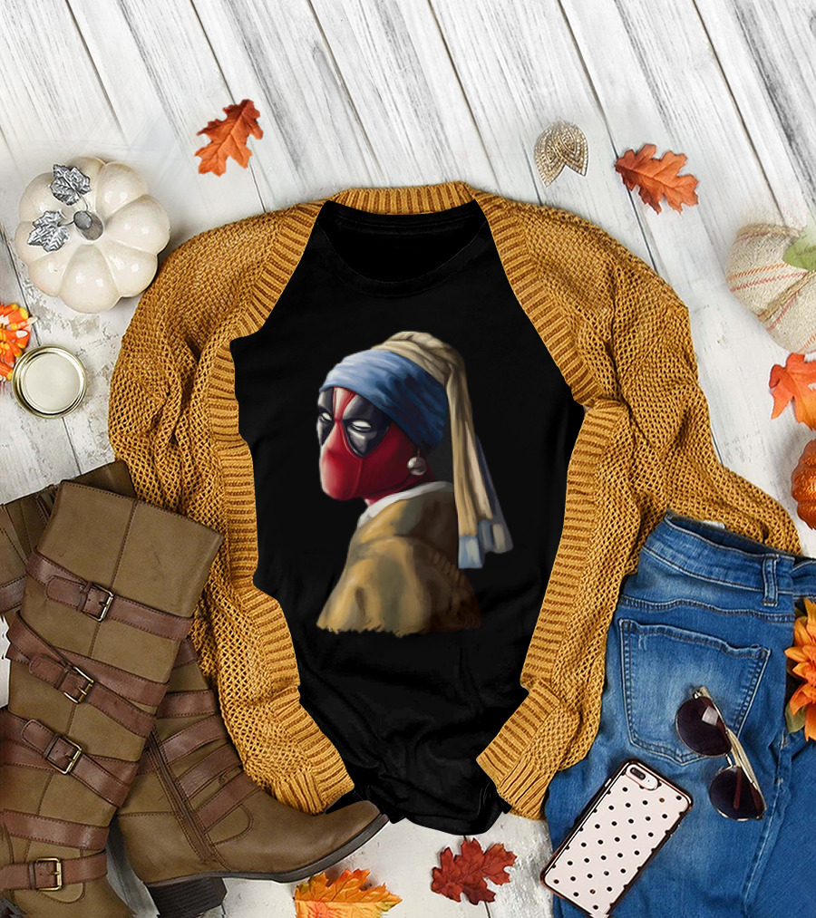 Deadpool With A Pearl Earring T-Shirt